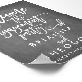 Chique met de hand geschreven welkomstbord voor ve poster (Hoek)