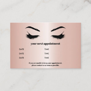 Chique Metallic roos goud Browbar Wimper Luxe Visitekaartje