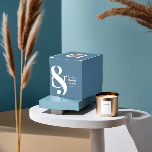 Chique minima Pastel Blauwe Geschenkdoos met Moder Bedankdoosjes