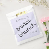 Chique Minimaal Lavendel Mod Script Brunch Bedankzakje (Gezegeld)
