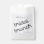 Chique Minimaal Lavendel Mod Script Brunch Bedankzakje (Voorkant)