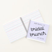 Chique Minimaal Lavendel Mod Script Brunch Notitieboek (Binnen)