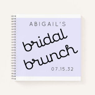 Chique Minimaal Lavendel Mod Script Brunch Notitieboek