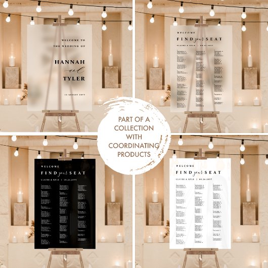 Chique, Minimale Kaarten en geschenken Zwart Trouw Poster