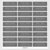 Chique minimale zwarte adreslabels voor bruiloftsg sticker (Vel)