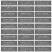 Chique minimale zwarte adreslabels voor bruiloftsg sticker (Voorkant)