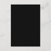Chique minimalistisch zwart handgeschreven script  informatiekaartje (Achterkant)