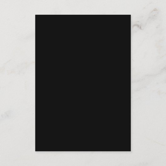 Chique minimalistisch zwart handgeschreven script informatiekaartje (Achterkant)