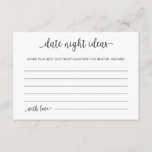 Chique minimalistische kalligrafie Datum Nacht Ide Informatiekaartje