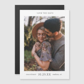 Chique minimalistische moderne foto magnetische uitnodiging (Voorkant / Achterkant)