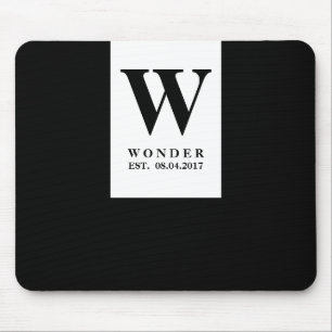Chique Minimalistische Monogram Zwarte Huwelijks Muismat