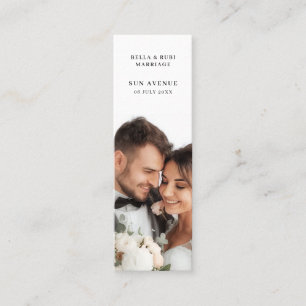 Chique Minimalistische Trouwcadeau Mini Boeklegkaa Visitekaartje