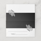 Chique minimalistische typografie vlinder bruiloft (Buitenkant ongevouwen)