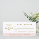 Chique Minimalistische Zakelijke Cadeaubon Templat (Staand voorkant)