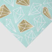 Chique Mint en Gouden Diamanten Tissuepapier (Detail)