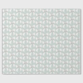 Chique Mintgroene Witte Hartjes Bruidsdouche Cadeaupapier (Vlak)