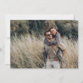 Chique Modern Bold Zwart Wit Bruiloft Save the Dat Kaart (Achterkant)