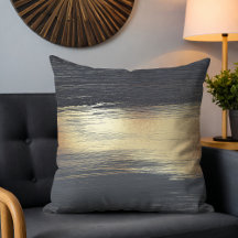 Chique Modern Grijs Goud Abstract Brushstrokes