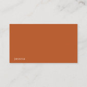 Chique Modern Logo Donker Sinaasappel Professional Visitekaartje (Achterkant)