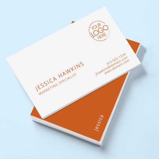 Chique Modern Logo Donker Sinaasappel Professional Visitekaartje