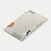 Chique Modern Whimsical Bird Elegant Trendy Abstra Post-it® Notes (Schuin)