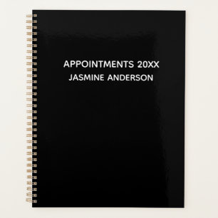 Chique Modern Zwart Wit 2024 Wekelijks Maandelijks Planner