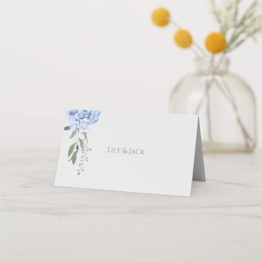 Chique moderne Blauwe Hydrangea Trouwtafel (Achterkant)