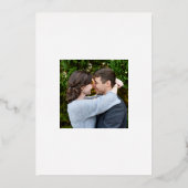 Chique moderne bruiloft folie uitnodiging (Achterkant)