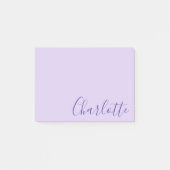 Chique moderne paarse script volledig aanpasbaar post-it® notes (Voorkant)