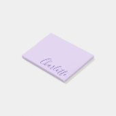 Chique moderne paarse script volledig aanpasbaar post-it® notes (Schuin)