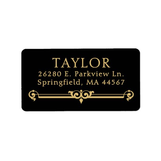 Chique moderne retouradreslabels etiket (Voorkant)