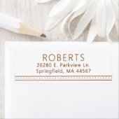 Chique moderne retouradreslabels etiket (Insitu)