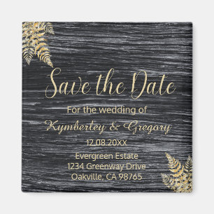 Chique Moderne Rustieke Trouw Save the Date Magneet