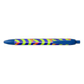 chique moderne stijlvolle chevrons zwarte inkt pen (Achterkant)