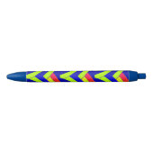 chique moderne stijlvolle chevrons zwarte inkt pen (Voorkant)
