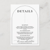 Chique Moderne Stijlvolle Elegante Informatiekaartje (Voorkant)