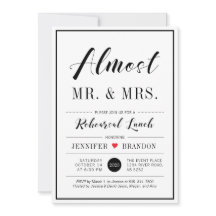 Chique moderne typografie proefhuwelijkslunch