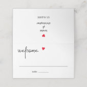 Chique moderne welkomsttafel naaminstelling (Buitenkant ongevouwen)