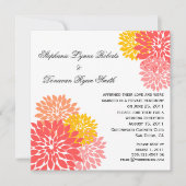 Chique moderne zalm perzik gouden bloemblaadjes kaart (Voorkant)