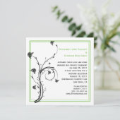 Chique moderne zwarte en groene wervelingen kaart (Staand voorkant)