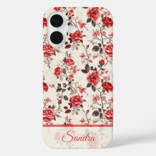 Chique Moeder Cadeaus Roos Naam iPhone 16 Hoesje