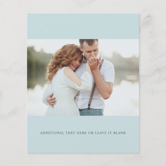 Chique Monogram Crest Goud blauw bloemenfoto bruil (Achterkant)