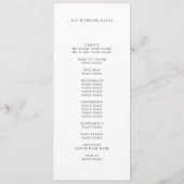 Chique Monogram Houtskool Zwart Wit Bruiloft Programma (Achterkant)