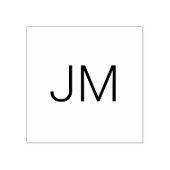 Chique monogram oversized Initialen hout Rubberstempel (Afrduk)
