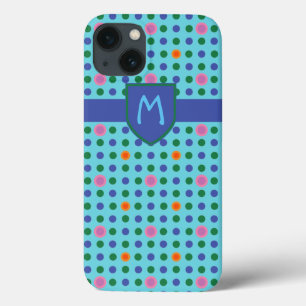 Chique Monogram Polka Dots Aangepaste iPad Case