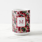 Chique monogram roze 'Cherry Pop' Koffiemok (Center)