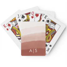 Chique Monogram Waterverf Koperroest Ombre