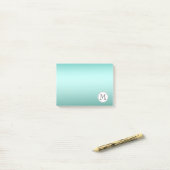 Chique muntmonogram post-it® notes (Op bureau)