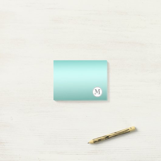 Chique muntmonogram post-it® notes (Op bureau)