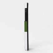 Chique naadloze donkergroene middenstreep op wit Case-Mate iPhone case (Achterkant/links)